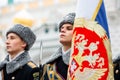 Group of the banner-bearers color guard of the Presidential Regiment of the Service of Moscow KremlinÃ¢â¬â¢s Commandant